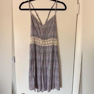 Hollister Floral Crochet Dress L